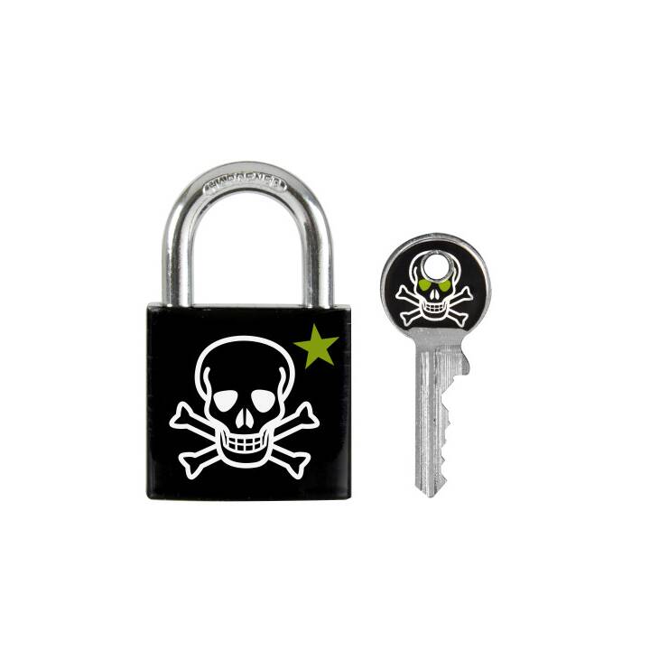 Totenkopf Vorhangschloss, 30 mm