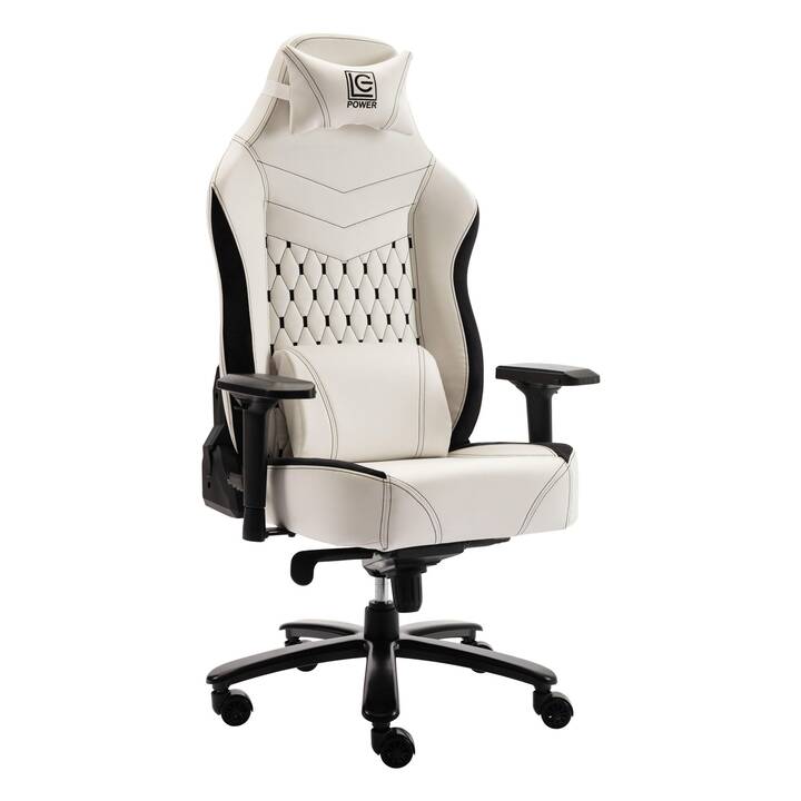 LC POWER LC-GC-800BW Gaming Stuhl (Weiss, Schwarz)