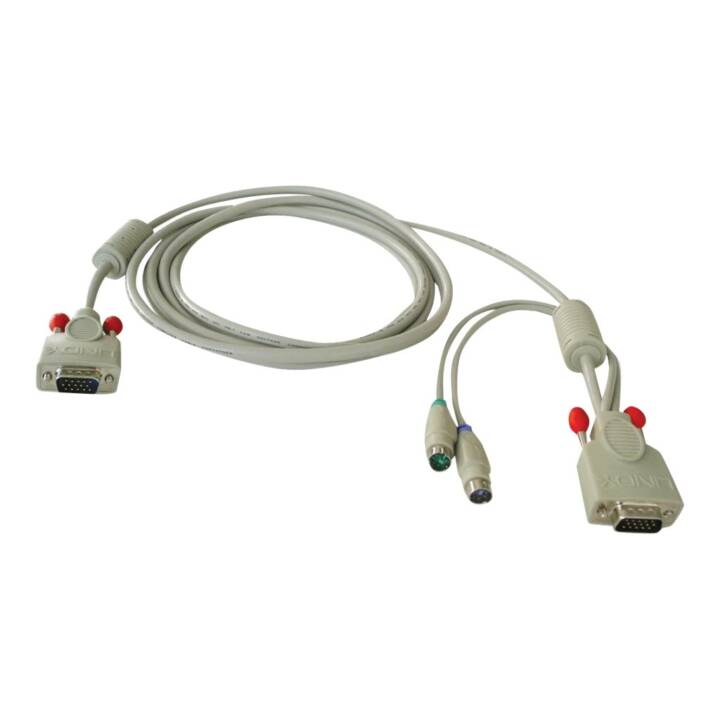KVM-Switch Kabel (Mini-DIN, HD D-Sub, 15-polig, 2 m)