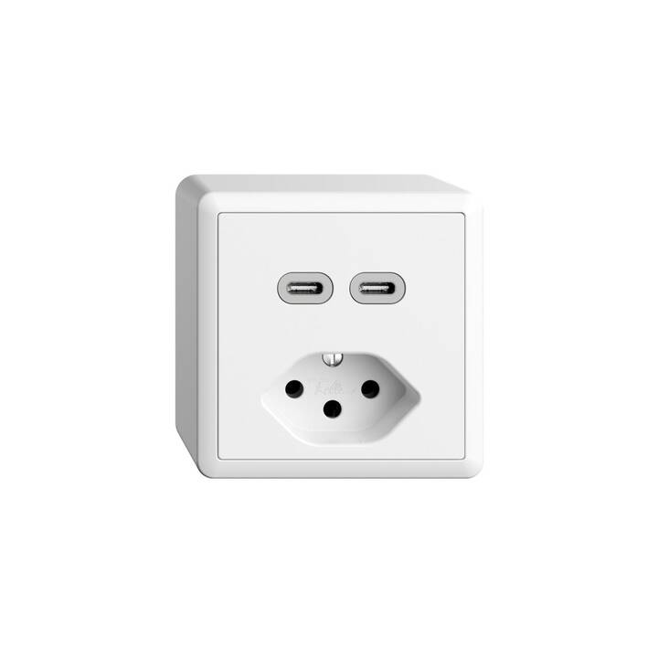 EDIZIOdue Anschlussdose (T13, USB Typ C, 3 A, 230 V)
