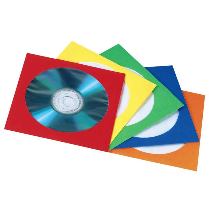 CD/DVD/BD Papierhüllen, 100 Stück