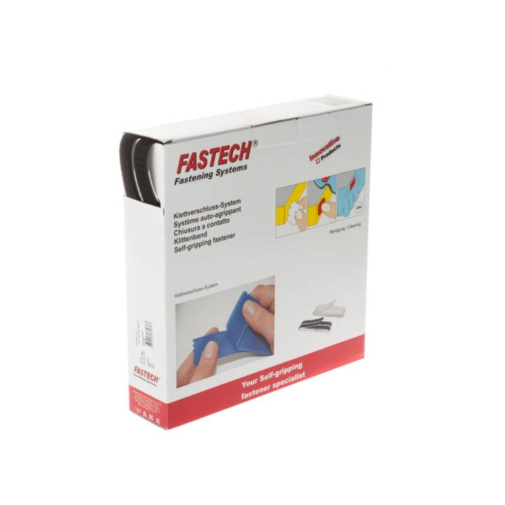 Klettband-Rolle 25 m x 20 mm selbstklebend schwarz