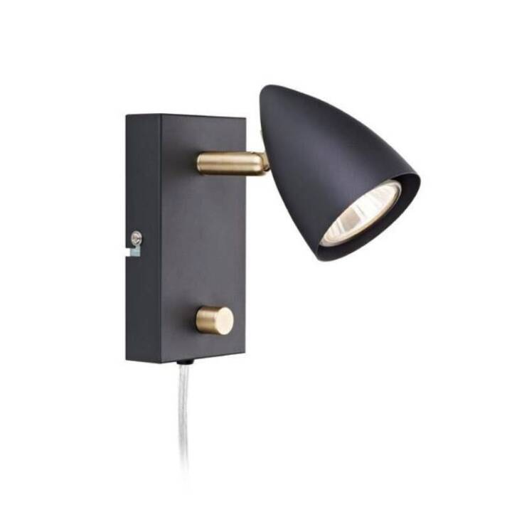 Wandleuchte (Gold, Schwarz)