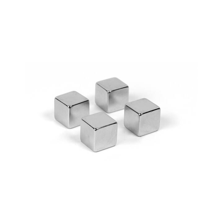 Magnete Cube 4er-Set silber