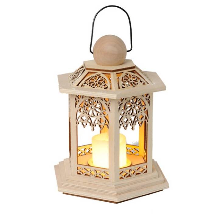 LED-Laterne (Beige)