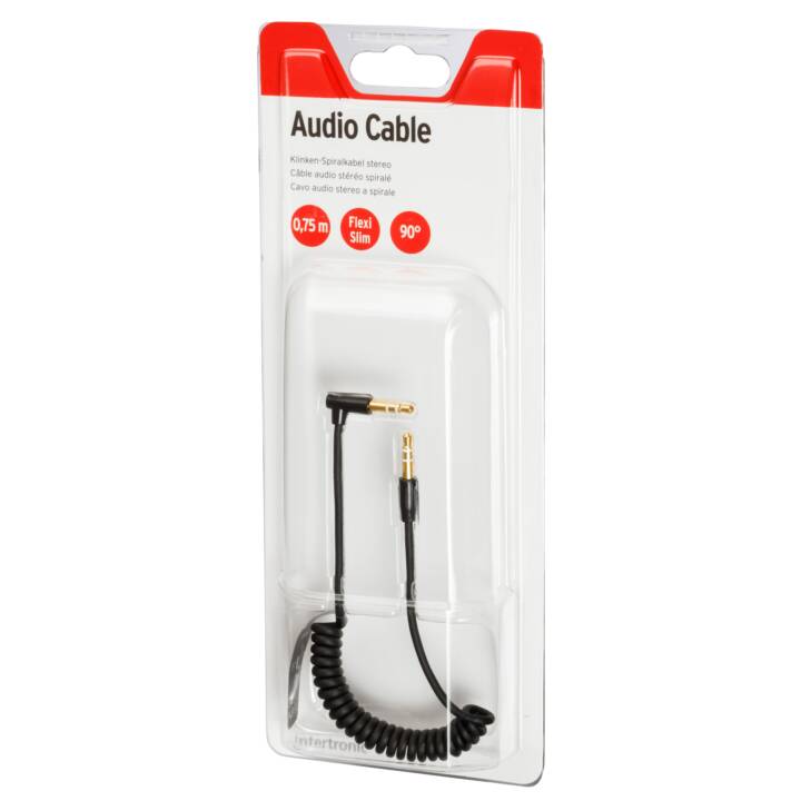 Klinken-Spiralkabel Stereo 0.75 m