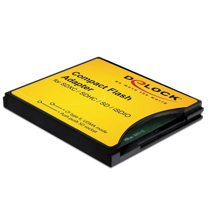 Delock CF-Adapter Compact Flash für SD/SDHC/SDXC/MMC-Karten – Delock Speicherkarten Zubehör