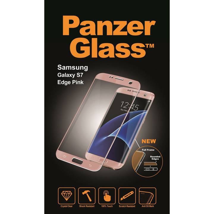 Panzerglass Displayschutz Premium Pink für Galaxy S7 Edge – Panzerglass Mobiltelefon Hüllen & Folien