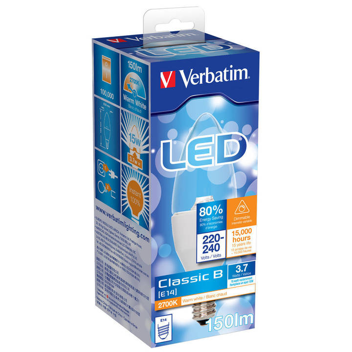Verbatrim LED Classic B E14 3.7W – Verbatim Leuchtmittel & Glühbirnen