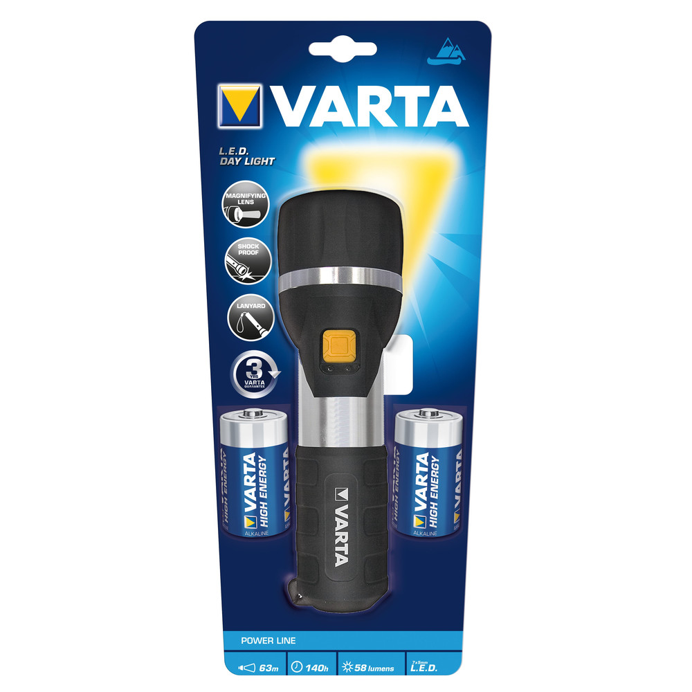 Varta LED Day Light 2D Taschenlampe – Varta Stirn- & Taschenlampen