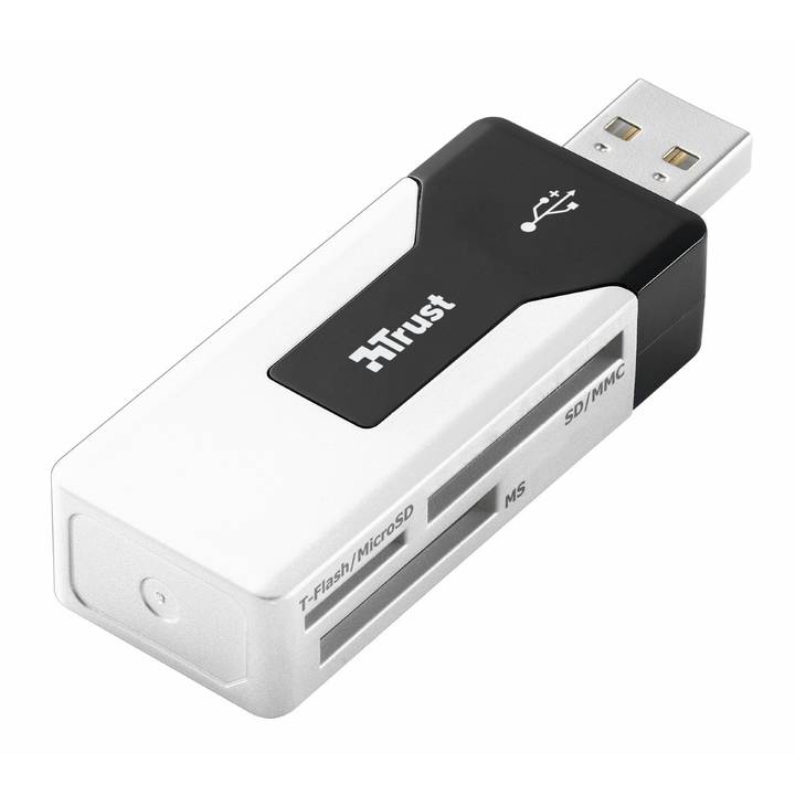 Trust CR-1350p Mini Kartenleser, Weiss – Trust USB-Hubs