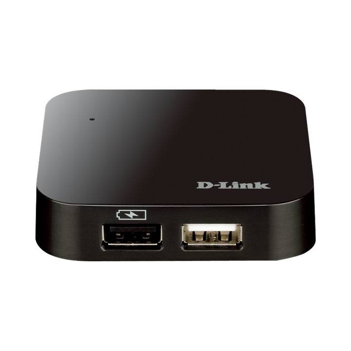 D-Link 4-Port Schnittstellenhub, USB 2.0, Schwarz – D-link USB-Hubs