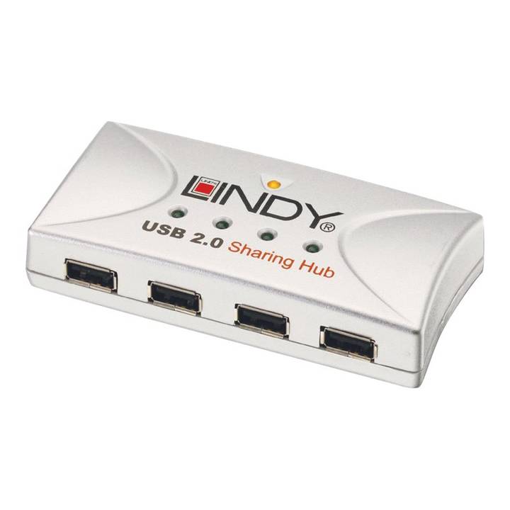 Lindy Sharing Hub, Weiss, 480 Mbit/s – Lindy USB-Hubs