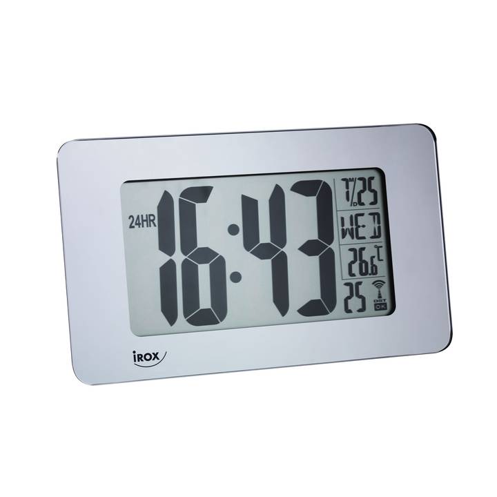 IROX LUNA6 Digital table clock Rechteckig Silber Tischuhr – Irox Wanduhren