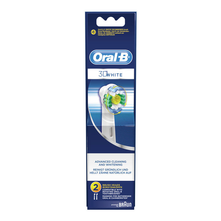 Oral-B 3D White Ersatzbürsten 2er Pack – Oral-b Zahnpflege Zubehör