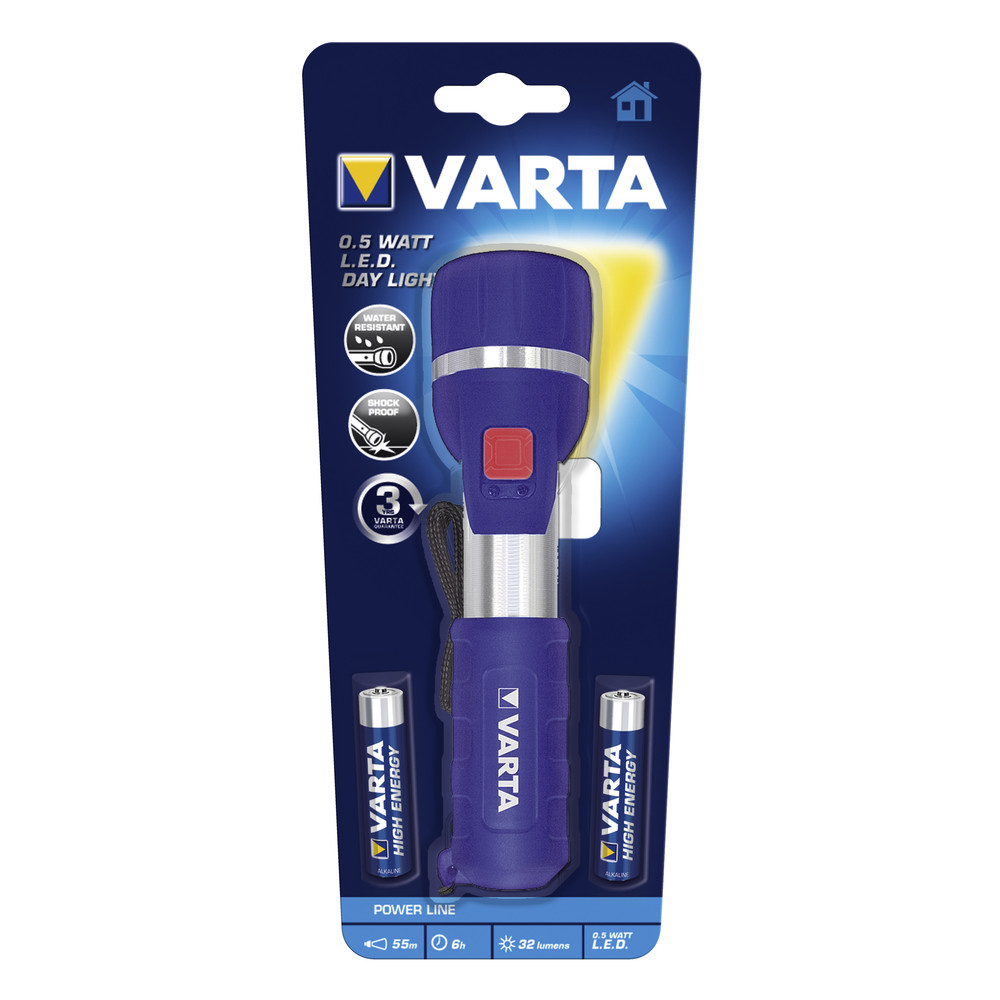 Varta 0.5 Watt LED Day Light 2AA – Varta Stirn- & Taschenlampen