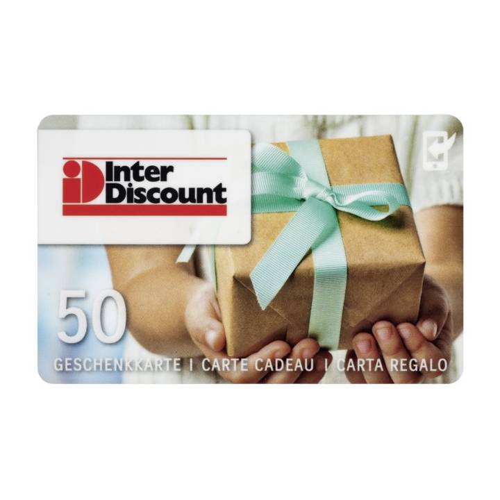 Interdiscount Geschenkkarte CHF 50.- – Interdiscount Geschenk- & Wertkarten