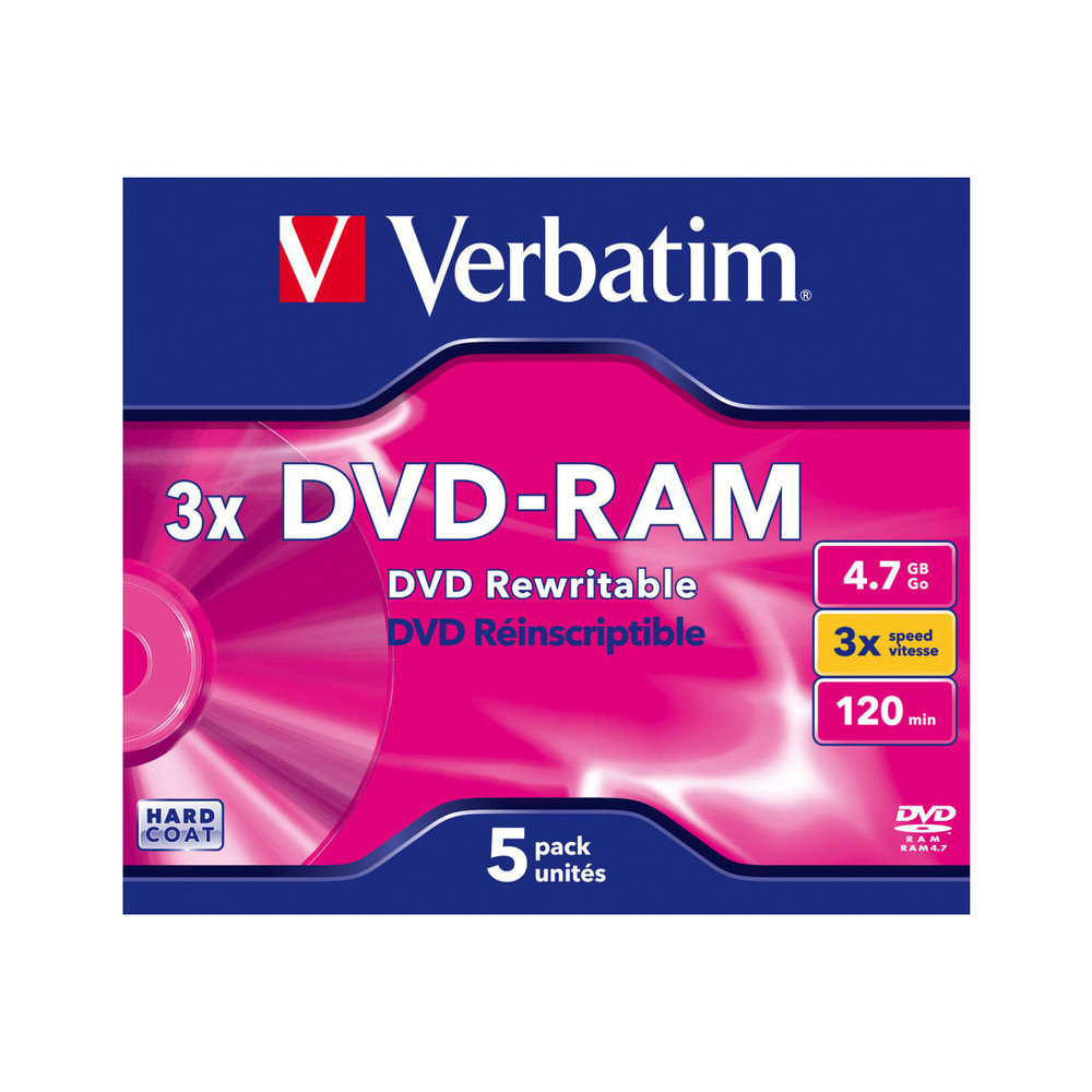 Verbatrim 5 x DVD-RAM 4,7 GB – Verbatim Datenträger