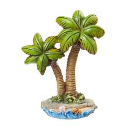 HOBBYFUN Palme Deko Miniatur-Figur (Grün, Braun)