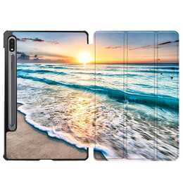 EG Hülle für Samsung Galaxy Tab S8 11" (2022) - grün - Strand
