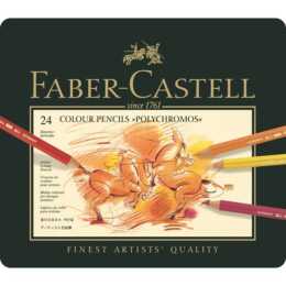 FABER-CASTELL Farbstift Polychromos (24 Stück)