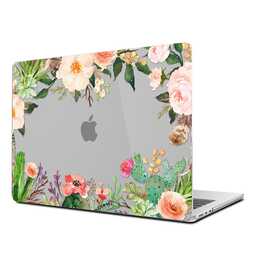 EG Hardcase (MacBook Air 13" M2 2022, Blumen, Rosa)