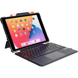 DEQSTER Rugged Touch Type Cover / Tablet Tastatur (10.2", iPad Gen. 9 2021, iPad Gen. 8 2020, iPad Gen. 7 2019, Schwarz)