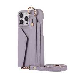 EG Backcover con cordoncino (iPhone 16, Porpora)