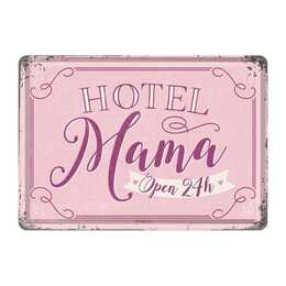 NOSTALGIC ART Postkarte Hotel Mama (Dank, Weiss, Rosa)