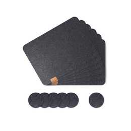 Zeller, Set di Tovagliette in PVC, 41 cm, PVC, argento, ca. 41