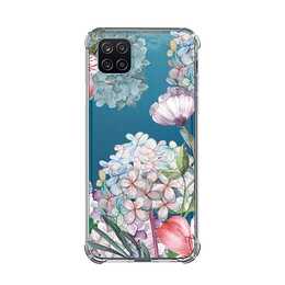 EG Backcover (Galaxy A22 5G, Blumen, Transparent)