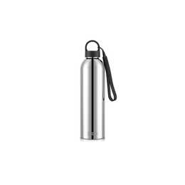 BODUM Trinkflasche Melior (1000 ml, Silber, Schwarz, Edelstahl)