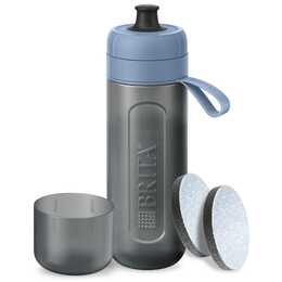 BRITA Bouteille d’eau filtrante Active (0.6 l, Bleu foncé, Bleu)