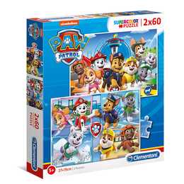 CLEMENTONI Paw Patrol Film e fumetto Puzzle (2 x 60 x)