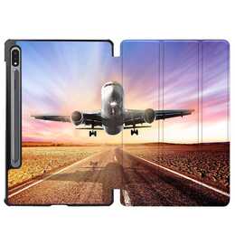 EG Hülle für Samsung Galaxy Tab S8+ 12.4" (2022) - orange - Flugzeug