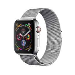 APPLE Watch Series 4 GPS + Cellular 44 mm Milanaise Silber/Silber