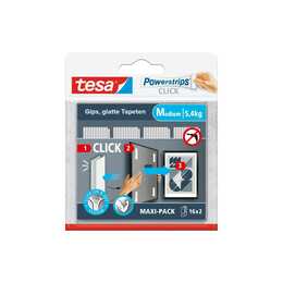 TESA Klebesticks Powerstrips Click (16 Paar)