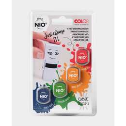 COLOP Coussin encreur Little Nio (Bleu, Orange, Vert, Rouge, 4 pièce)