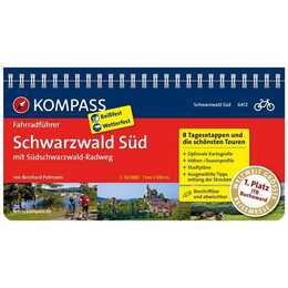 KOMPASS Fahrradführer Schwarzwald Süd mit Südschwarzwald Radweg. 1:50'000