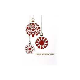 ABC Weihnachtskarte (Weihnachten / Advent, B6, Rot, Weiss)