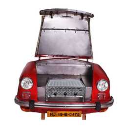 SIT-MÖBEL Carbecue Gasgrill (Silber, Rot)
