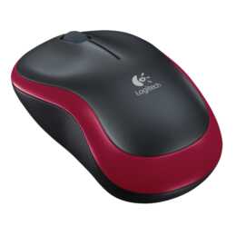 LOGITECH M185 Maus (Kabellos, Office, Rot)