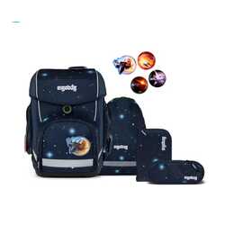ERGOBAG Schulranzen Set Cubo Super Reflex Glow (19 l, Blau)