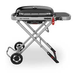 WEBER Camping-Grill Traveler Gasgrill (13715 W, Schwarz, Edelstahl)