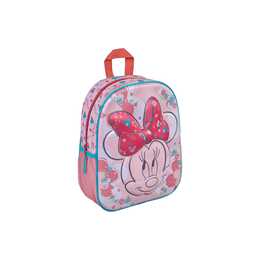 SCOOLI Sac à dos de jardin d'enfants 3D Disney Minnie Mouse (7 l, Rouge, Pink, Rose)