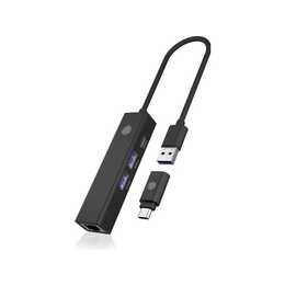 ICY BOX (1 Ports, RJ-45, USB Typ-C, USB Typ-A)
