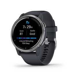 GARMIN Venu 2 (45 mm, One Size, Silber, Polymer, Edelstahl)