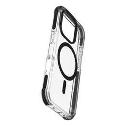 CELLULAR LINE Backcover MagSafe Tetra Force Strong Guard (iPhone 16 Pro Max, Transparente, Nero)