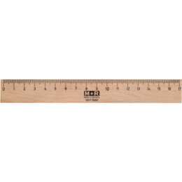 MÖBIUS+RUPPERT Lineal (17 cm, Braun)