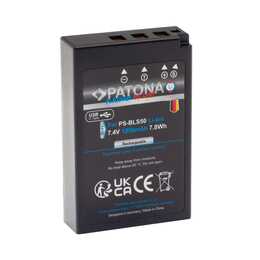 PATONA Olympus PS-BLS-50 Kamera-Akku (Lithium-Ionen, 1050 mAh)